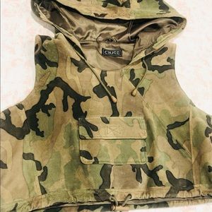 Beautiful CAMO Leather Crop Top